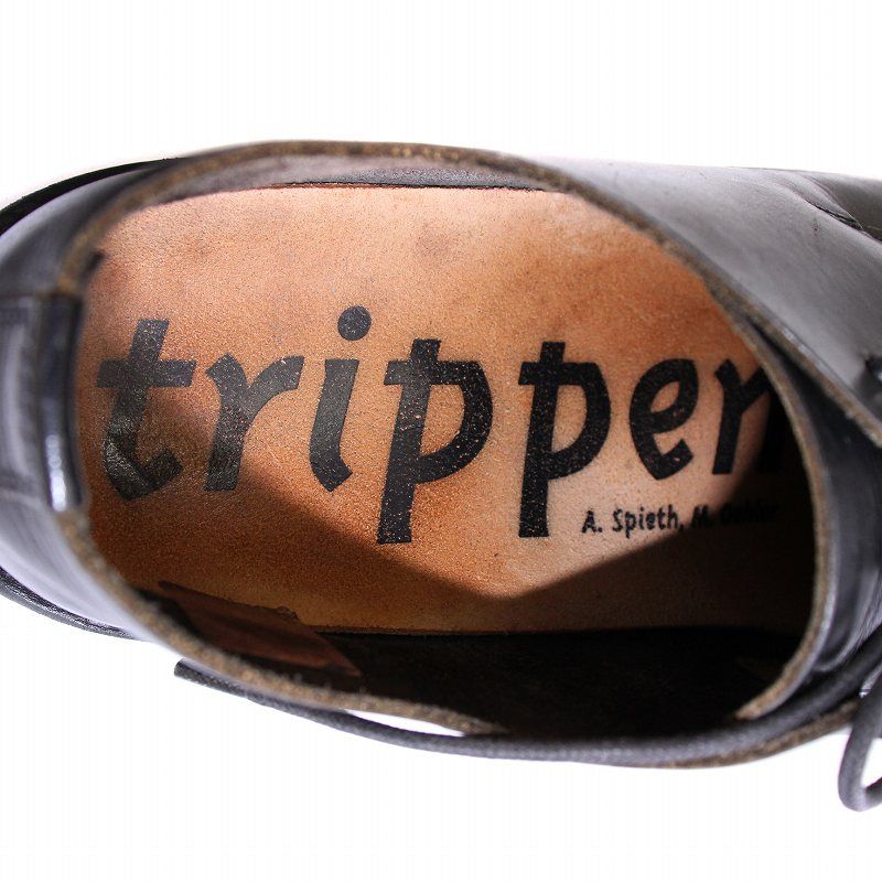 トリッペン trippen レースアップシューズ ローヒール レザー 37 黒