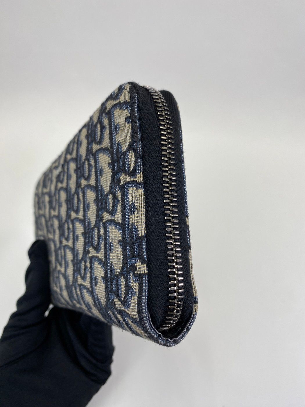 DIOR ディオール長財布トロッター オブリークキャンバスラウンド