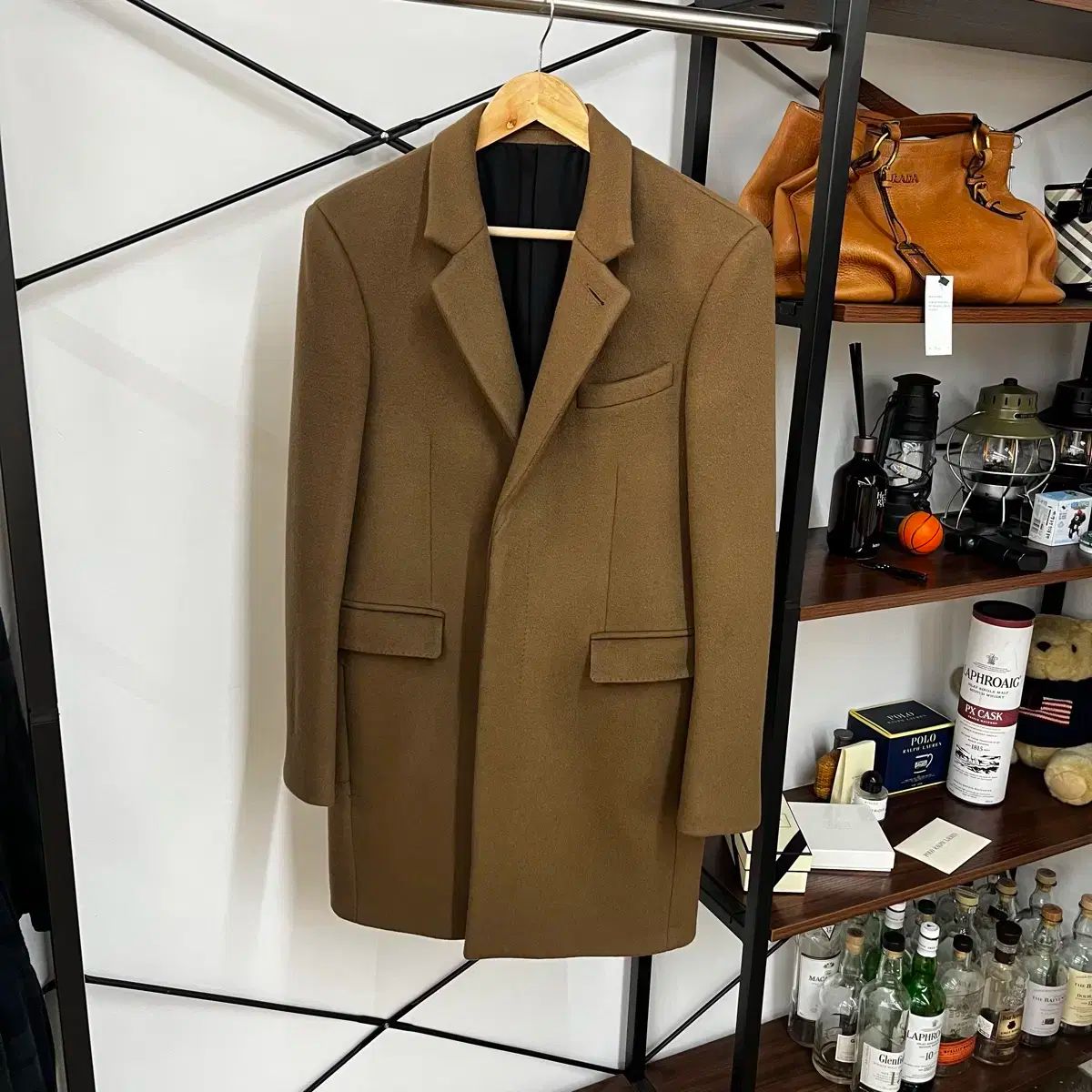 TIME HOMME ウール/カシミア シングルコート L