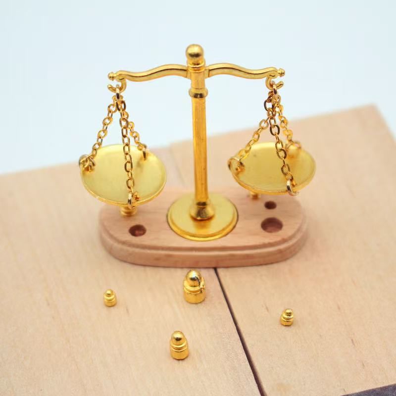 ミニチュア 吊り下げ天秤 1セット アンティーク風ビンテージ