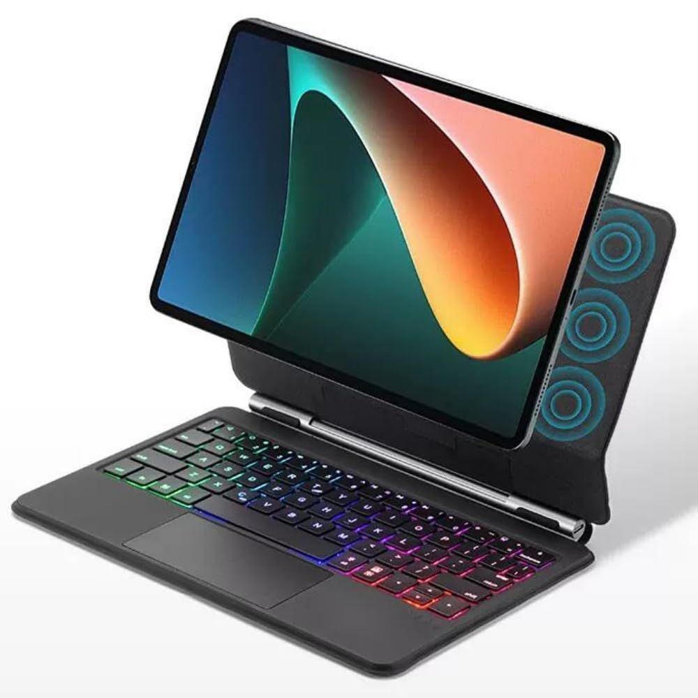 磁気吸着 Xiaomi Pad 6 キーボードケース タッチパッド バックライト付き シャオミ Xiaomi Pad6 マグネットキーボード マグネット式 一体型 ブラック