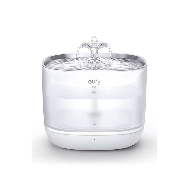 Anker Eufy Pet Water Fountain P940 犬 猫用自動給水器 モーターとタンクが別|静音|お手入れ簡単|食器洗い機対応ステンレストレイ
