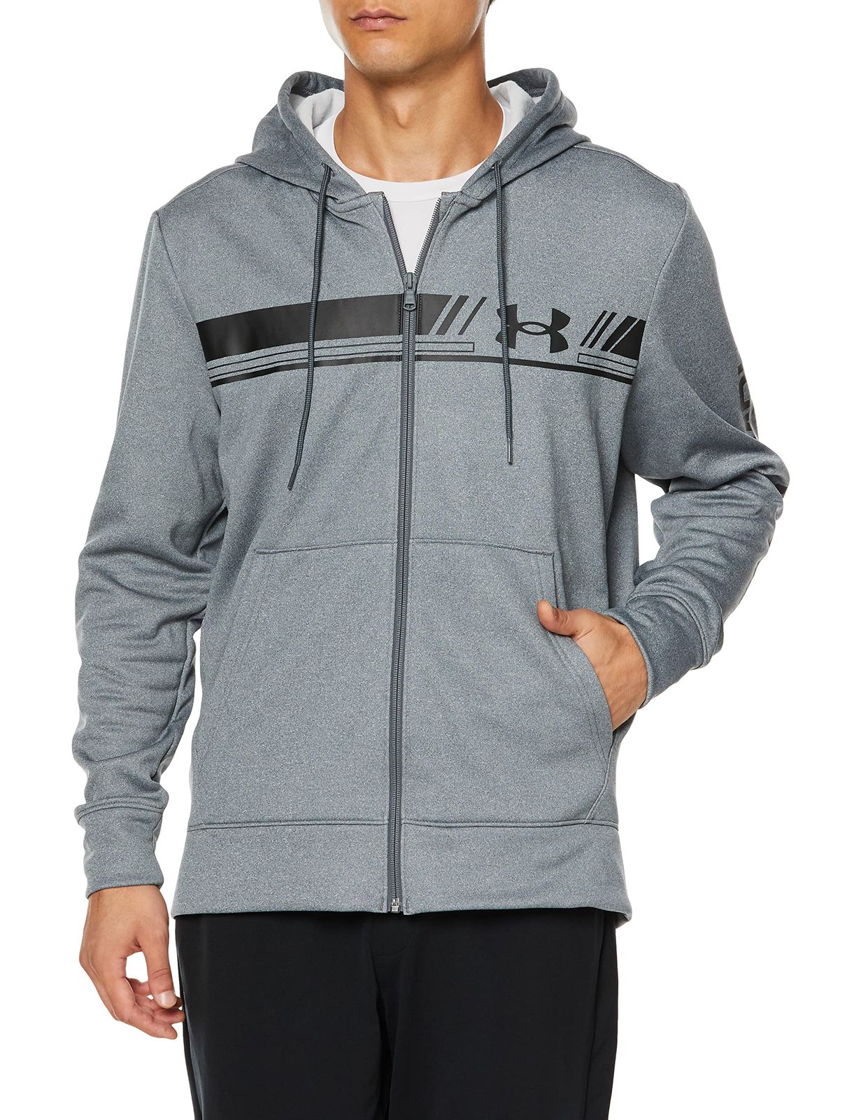 [アンダーアーマー] UA ARMOUR FLEECE BAR LOGO FULL ZIP [Pitch Gray / /] [XL]