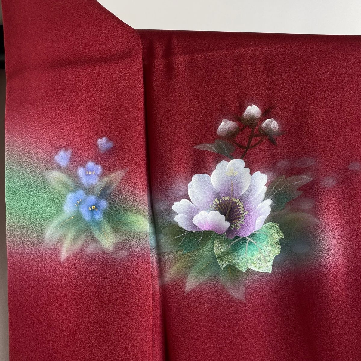振袖 身丈163.5cm 裄丈69cm L 袷 袋帯フルセット 落款 草花 金彩