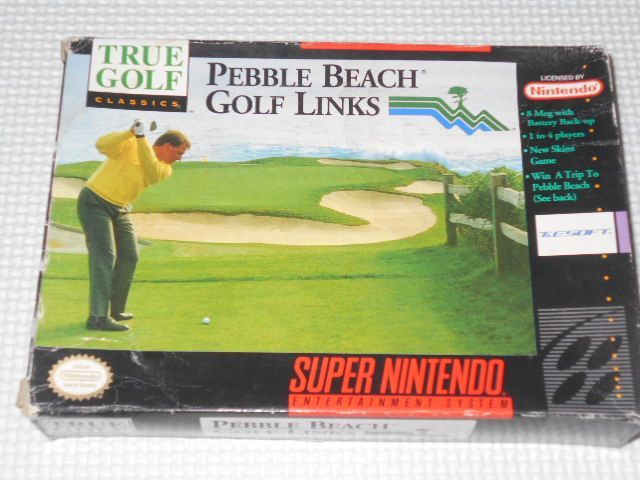 SFC☆PEBBLE BEACH GOLF LINKS SNES 海外版 北米版 端子清掃済