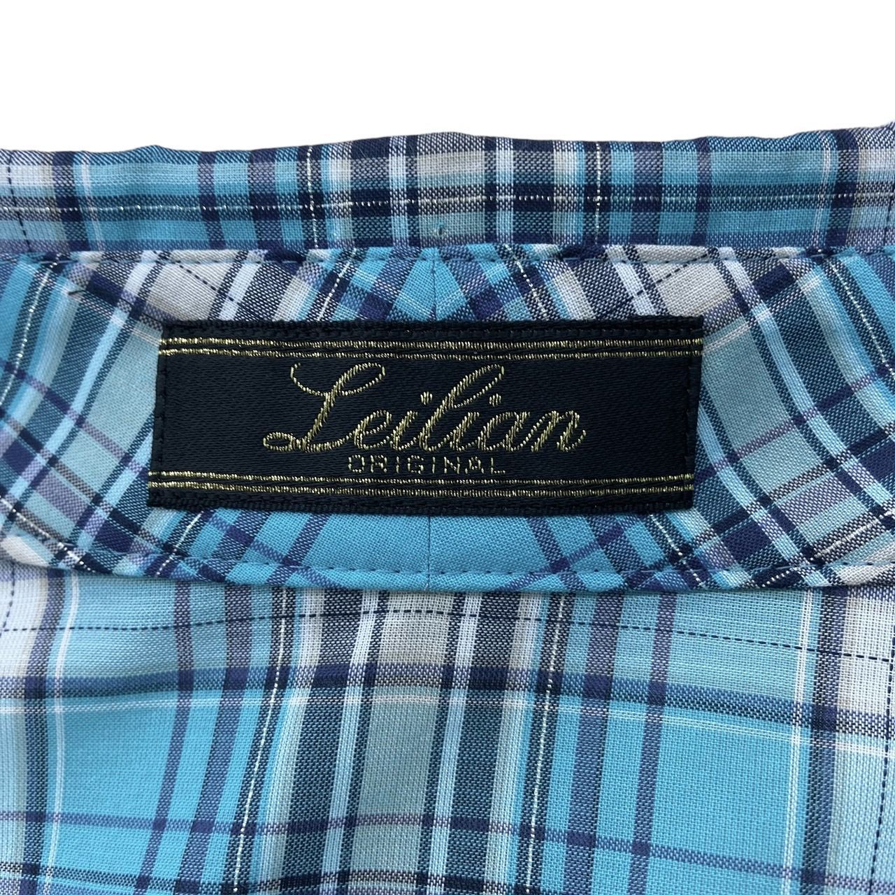 レリアン Leilian 七分袖 シャツ ブラウス 13 紫 パープル系 日本製 シースルー 透け感 フリル レース 綿 コットン 総柄 Leilian レリアン 七分袖 トップス シャツ ブラウス チュニック 丈長