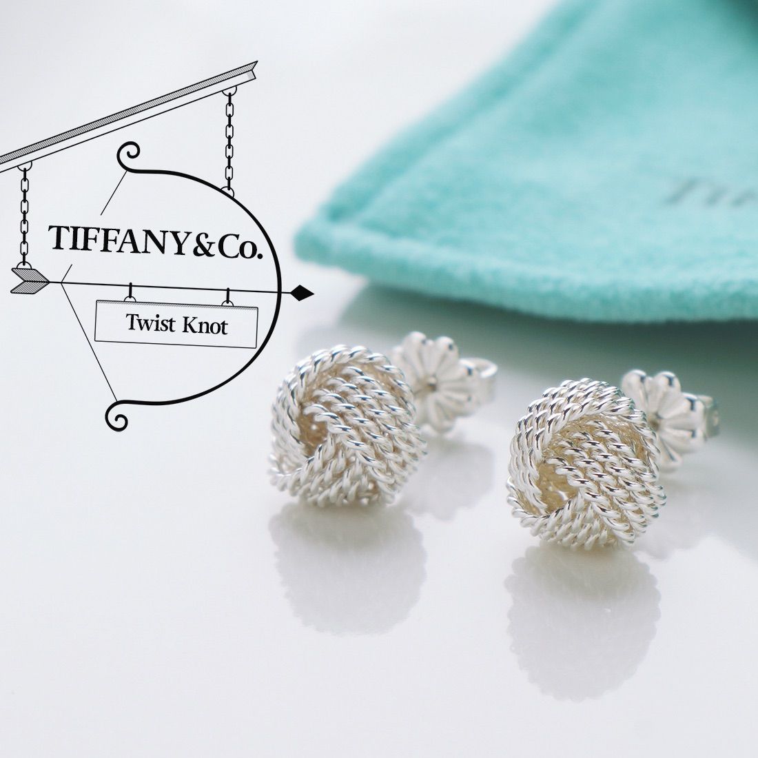 ティファニー ツイスト ノット 925 ピアス - c.2000s