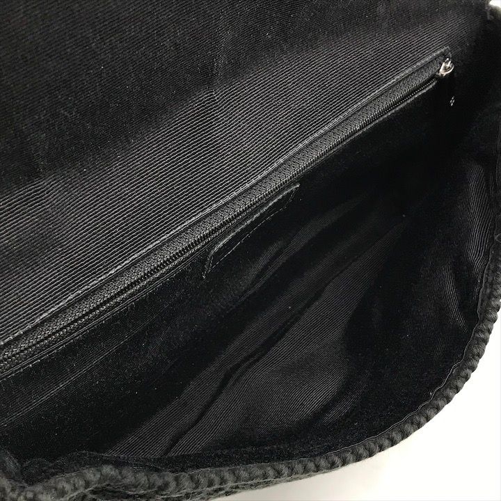 美品 CHANEL シャネル ココマーク ウール ニット シングル フラップ Wチェーン ショルダー バッグ ブラック レディース a5155 美品 CHANEL シャネル ココマーク ウール ニット シングル フラップ W