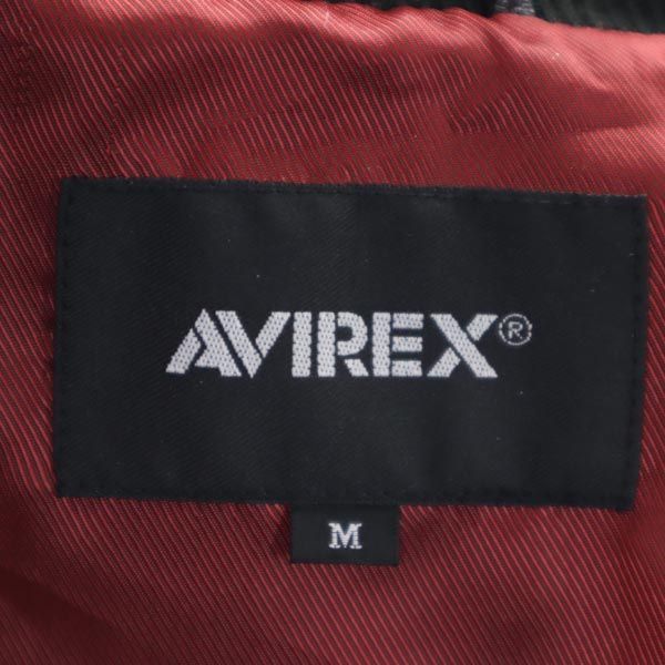 アヴィレックス シープスキン レザージャケット M ブラック系 AVIREX 羊皮 メンズ   【230128】