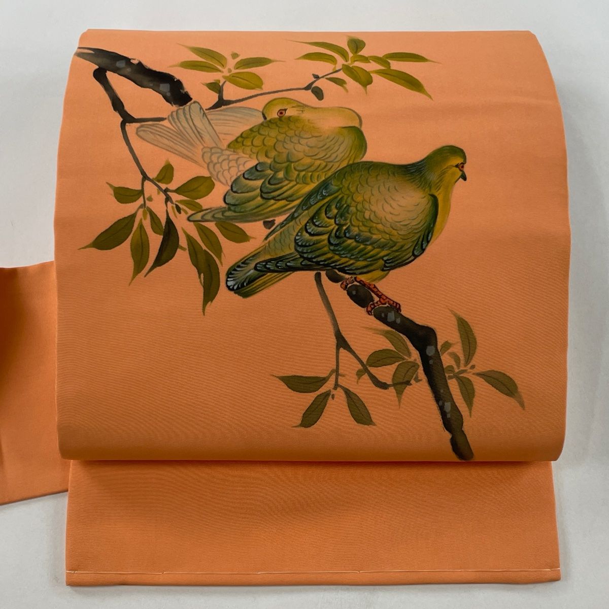 名古屋帯 優品 鳥 樹木 オレンジ 正絹 【中古】 - メルカリ 名古屋帯 優品 鳥 樹木 オレンジ 正絹 【中古】 - メルカリ