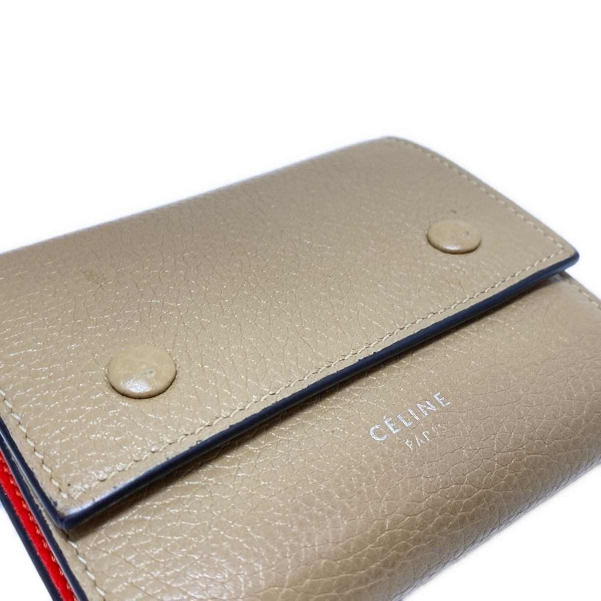 みやさん CELINE 三つ折り財布 ベージュ/ブラウン セリーヌ ベージュ 財布 三つ折り みやさん CELINE 三つ折り財布