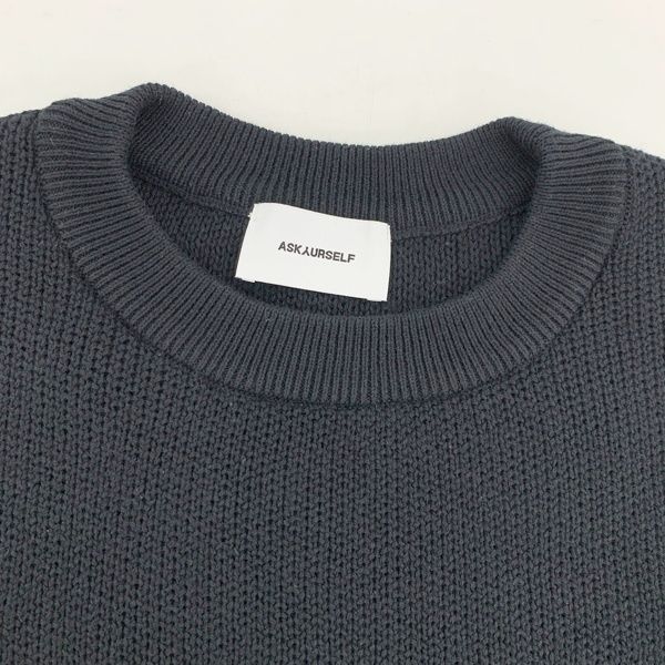 ASKYURSELF アスクユアセルフ ニット 半袖 カットソー Tシャツ