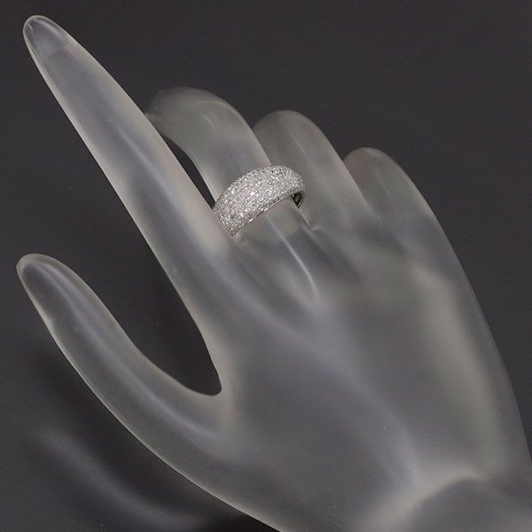 『専用です』マイクロパヴェ☆天然ダイヤモンド リング 計0.48ct K18WG 専用です』マイクロパヴェ☆天然ダイヤモンド リング 計0.48ct