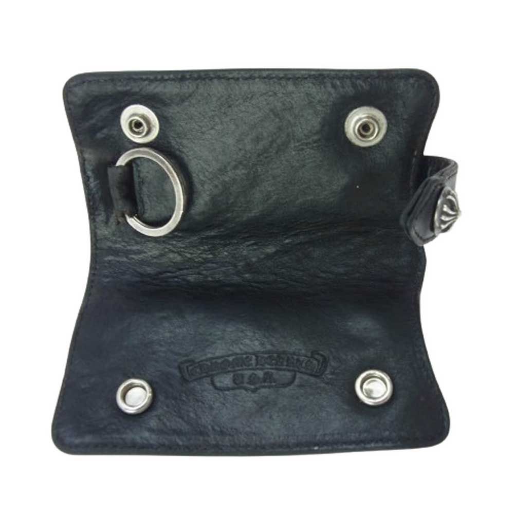 CHROME HEARTS クロムハーツクロスボールボタンレザーキーケース