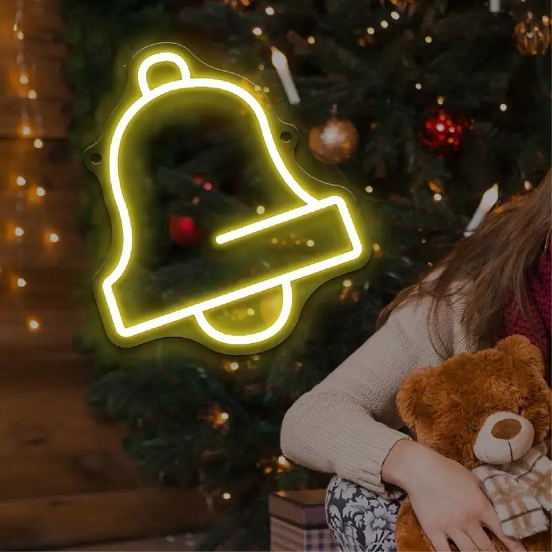 サンタクロースのネオンサイン(メリークリスマス)。 サンタクロース