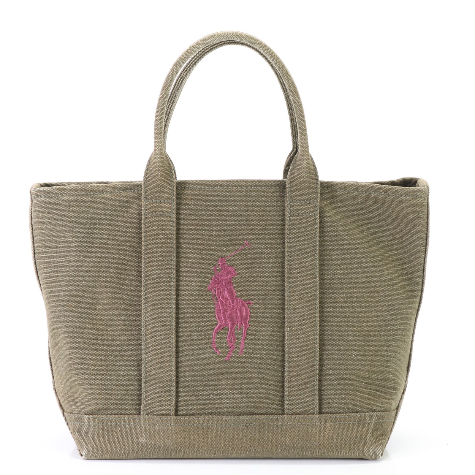 美品 ラルフローレン キャンバス トート バッグ ポニー ロゴ 美品 ラルフローレン キャンバス トート バッグ ポニー ロゴ