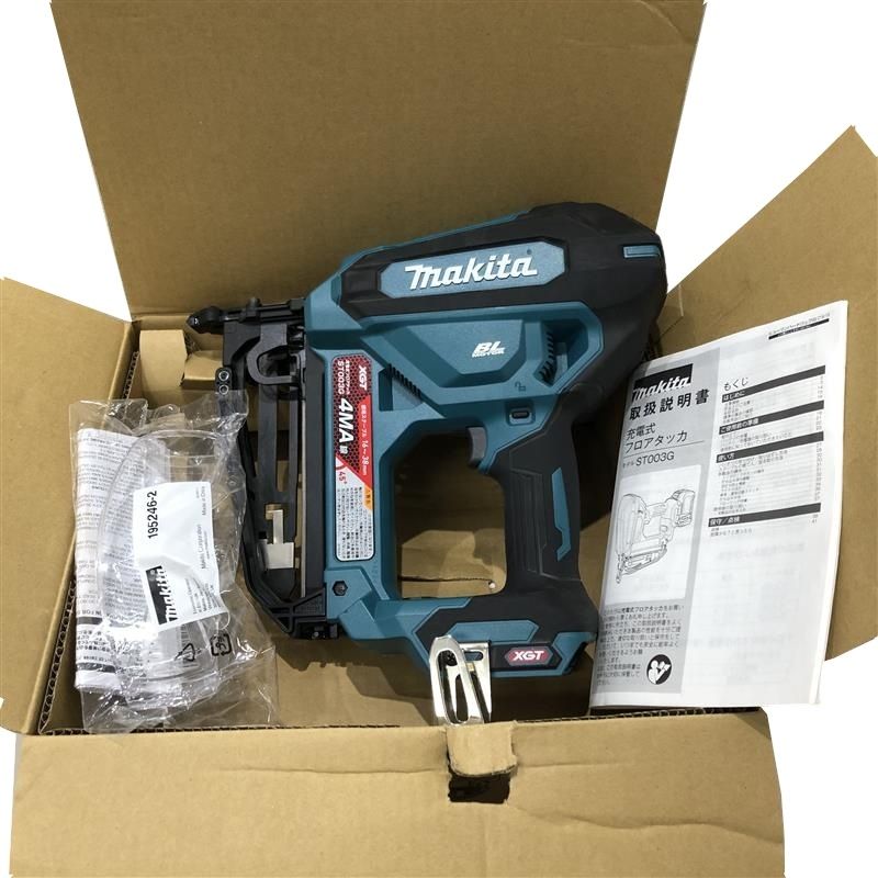 makita マキタ 40V 充電式フロアタッカ ST003GZ マキタブルー 完備 充電器バッテリ別売セット 製 22510R35