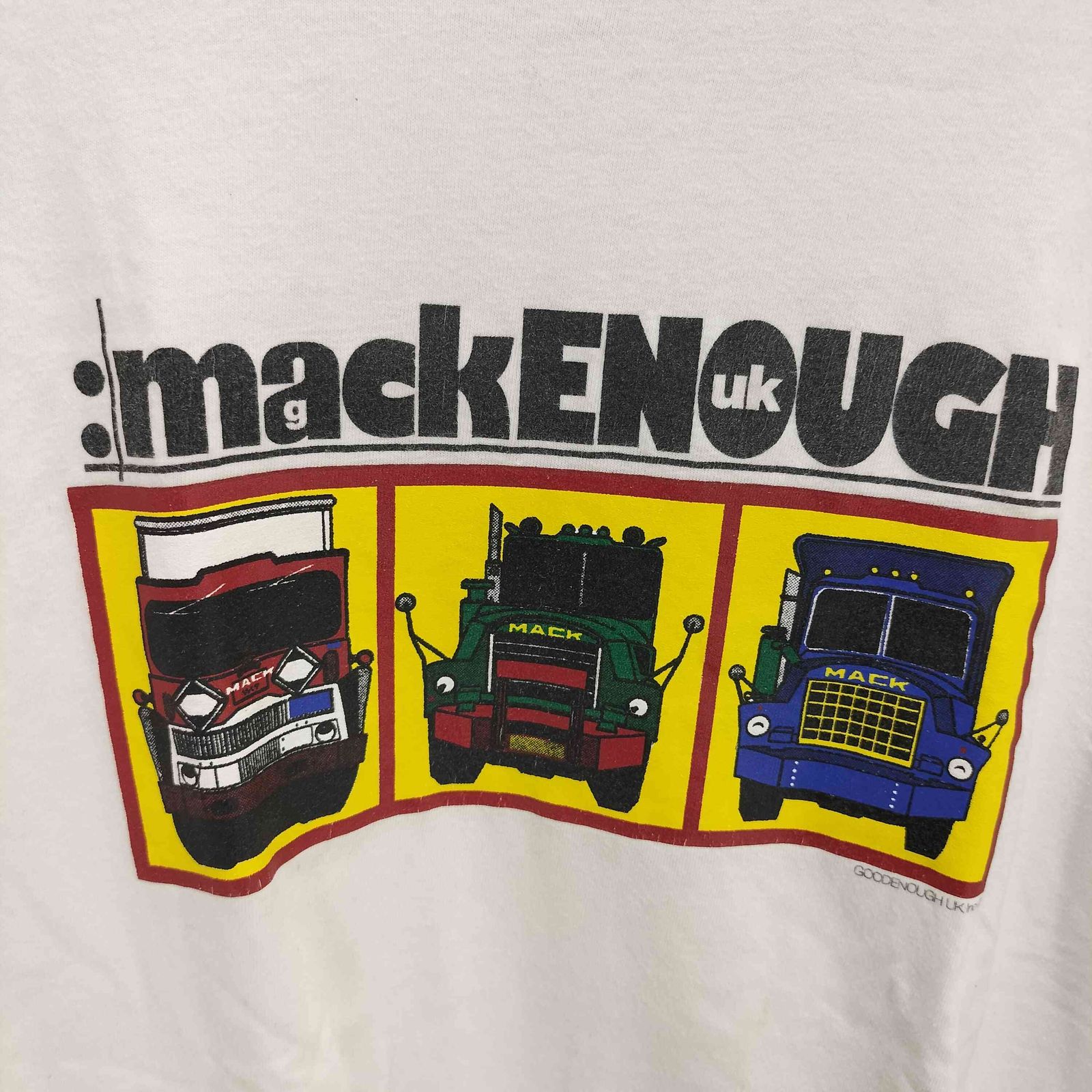 GOODENOUGH UK 90s グットイナフ トライバルタグ Ｔシャツ白 グッドイナフ GOODENOUGH 90S トライバルタグ markENOUGH グラフィック