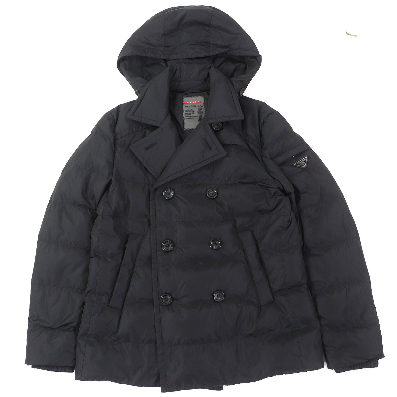 .10450【美品・三角ロゴプレート】プラダ☆トライアングル ダウンジャケット PRADA - 極美品▽PRADA プラダ 2022年製 SGA654 トライアングル