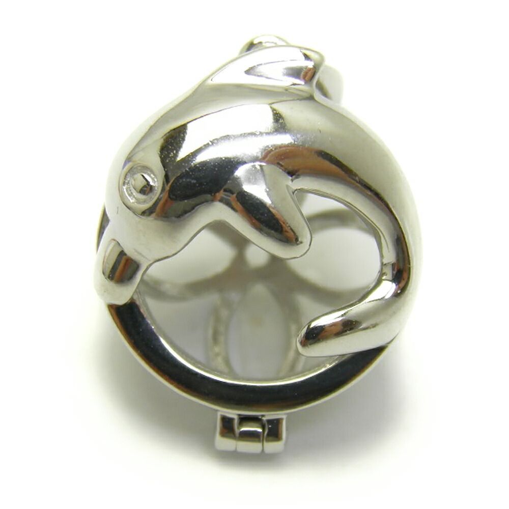 かごペンダントトップ (sv925) イルカのボールインペンダントトップ