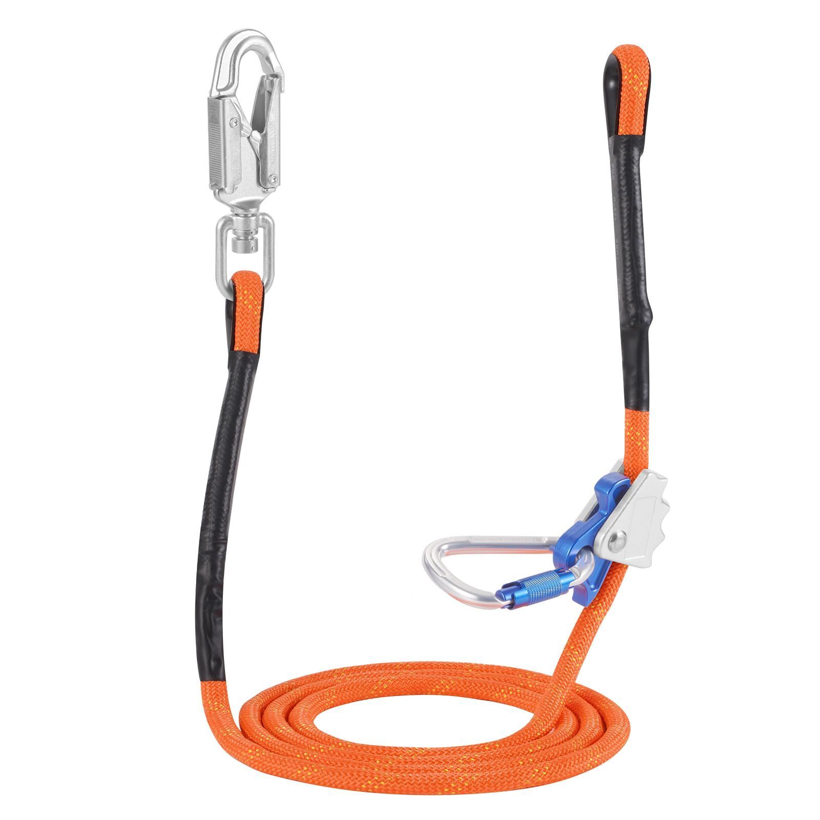 新着商品 皇光電工 スチールコア安全ロープ 3m 鋼線コア 安全ロープ フリップラインキット 柱上作業用安全帯 安全帯 超軽量アルミ合金 カラビナとロープグラブ付き 木登り器具 安全確保 12mm 3m