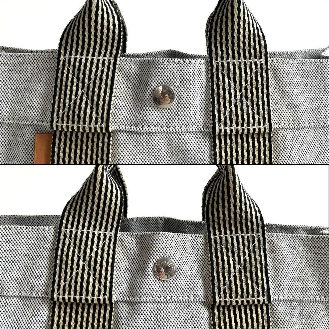 状態良好✦HERMES ニューフールトゥ PM「グレー×BLACK」トート - メルカリ