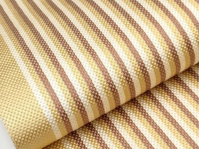 平和屋着物□極上 本場筑前博多織 全通柄袋帯 縞 博多金ラベル 証紙