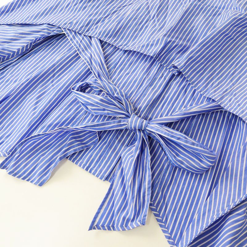 良品 LANVIN en Bleu ランバンオンブルー バックリボンシャツブラウス 3286609 サイズ38 ホワイト レディース 古着 中古 LANVIN en Bleu - 良品 LANVIN en Bleu ランバンオンブルー