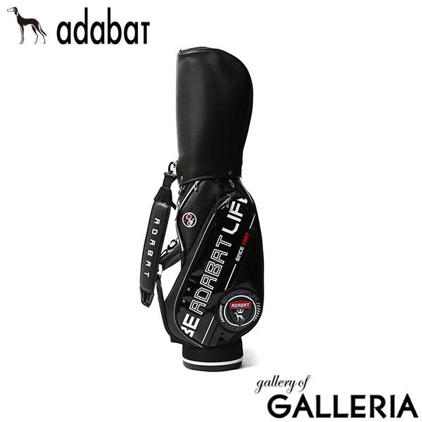 アダバット キャディバッグ メンズ レディース 軽量 adabat ゴルフ カート 47インチ 5分割 9.0型 フード ショルダー ラウンド ABC429 ブラック