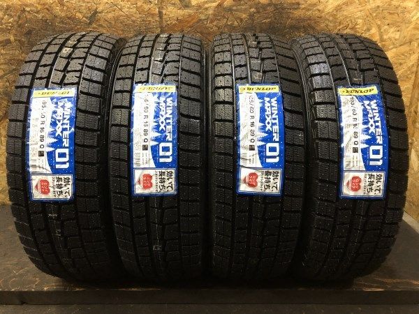 新品 DUNLOP WINTER MAXX WM01 195/60R16 16インチ スタッドレス 4本