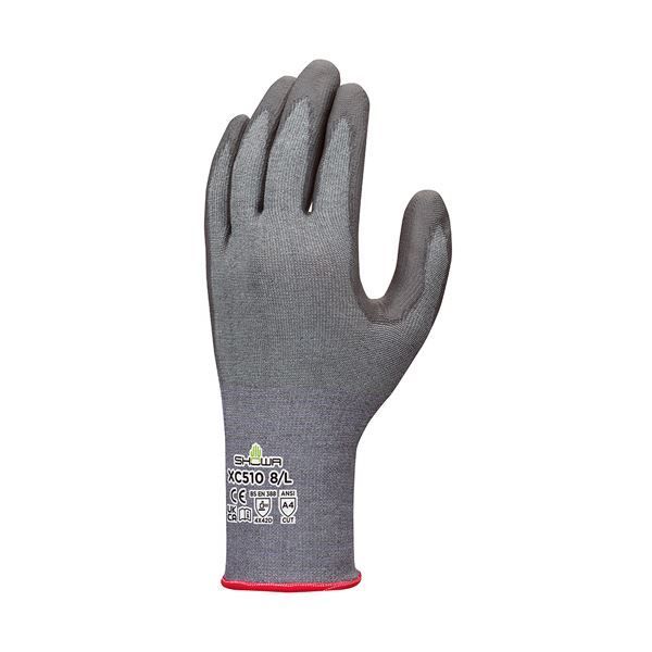 ショーワグローブ XC510 フォルテックスウレタンパーム手袋 S グレー XC510-S 1セット 60双 使い捨て手袋 使いきり手袋