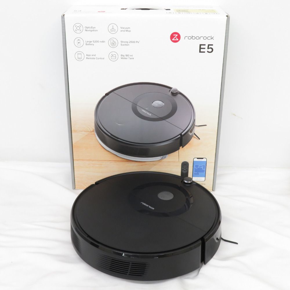 Roborock ロボロック 掃除機 ロボット掃除機 E5 ブラック E552-04 美品 