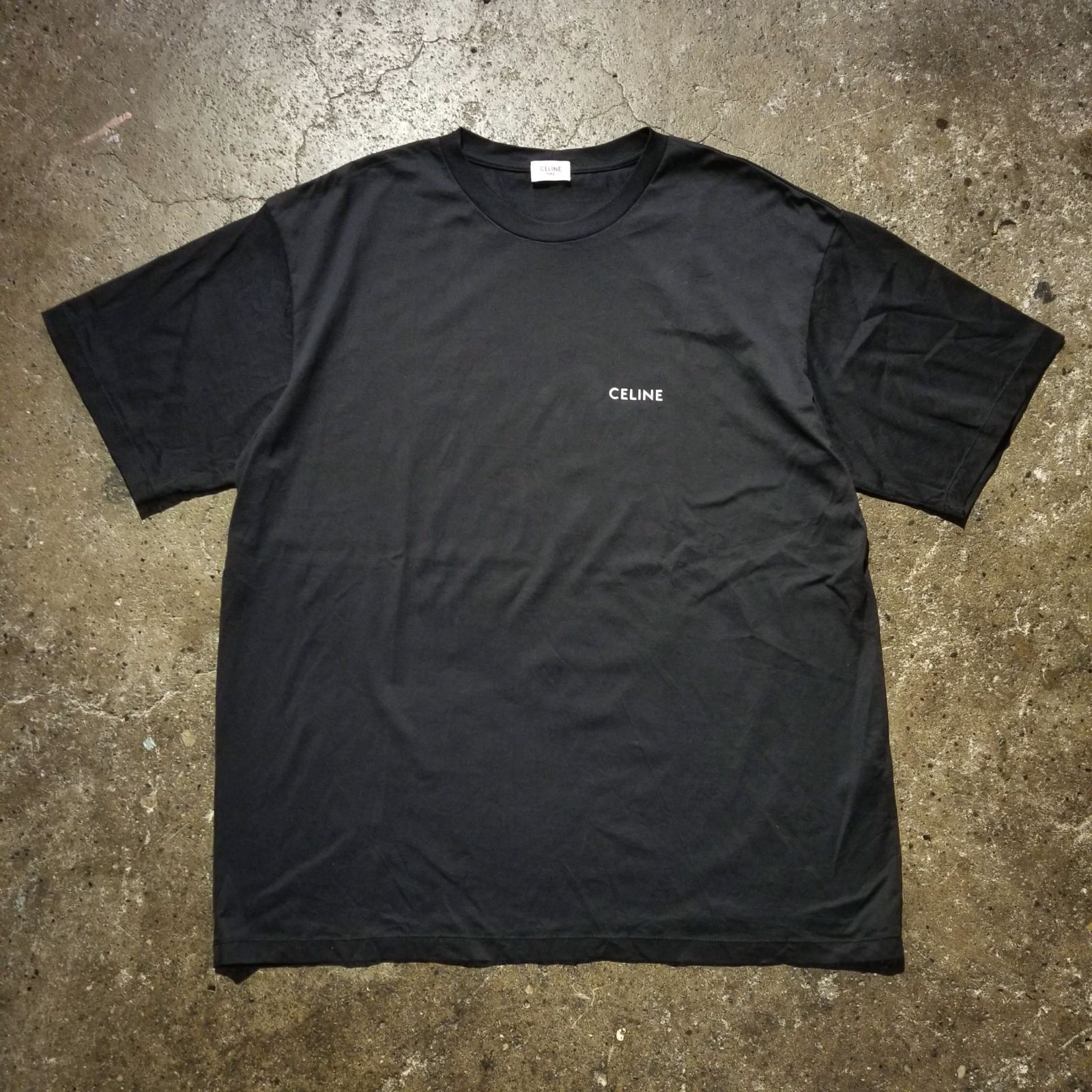 CELINE ルーズTシャツ / コットンジャージー XL セリーヌ ロゴ 
