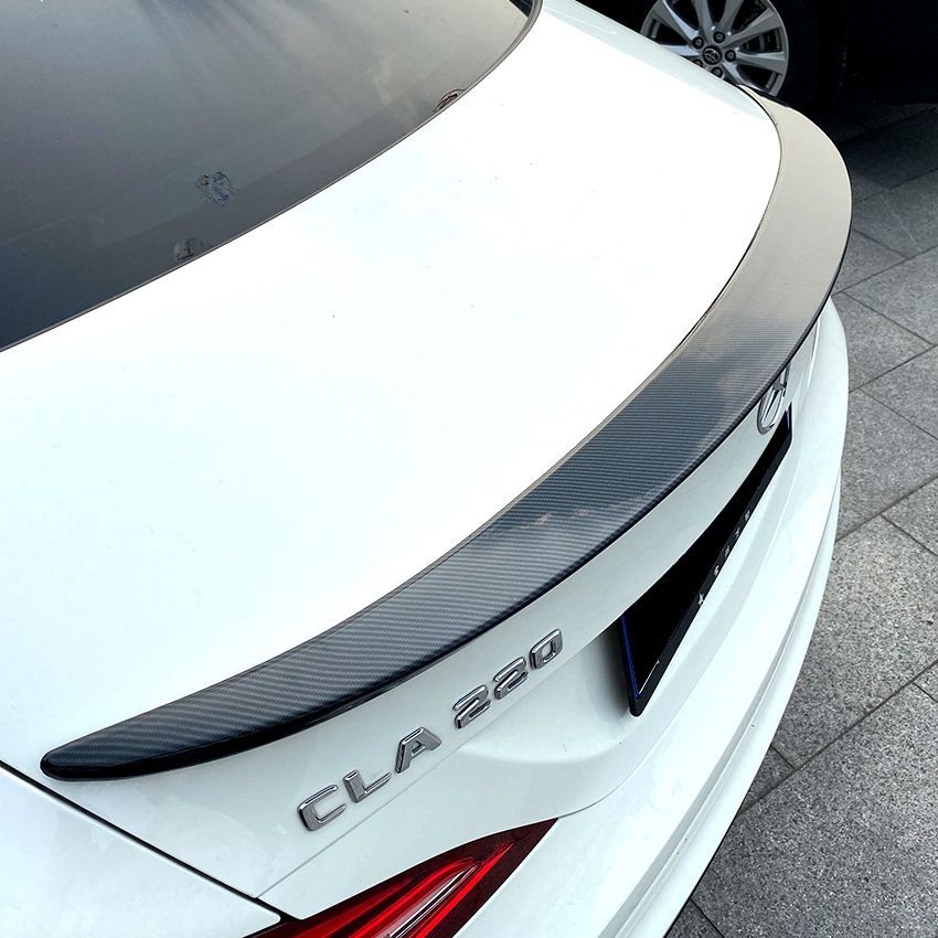 車外装パーツ メンズ向け スポーティデザイン ベンツ CLA C117 CLA180 CLA200 CLA45 AMG 2013-2019 対応 ABS製 スポイラー リアウイング ピアノブラック|カーボン調