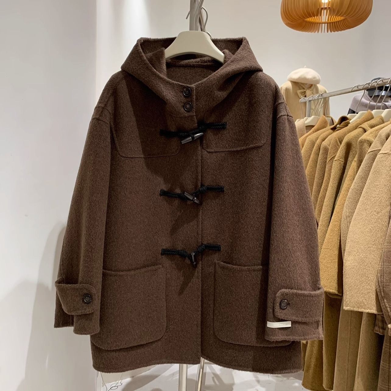 ダッフルコート レディース コート ウールコート 厚手 フード付き アウター ダッフル ショート丈 カジュアル 通勤 大人 かわいい 保温 高校生 中学生 通学 ミディアム丈 暖かい クリスマス 
