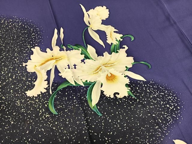 平和屋着物○皇室デザイナー 中村乃武夫 訪問着 カトレア 正絹 逸品