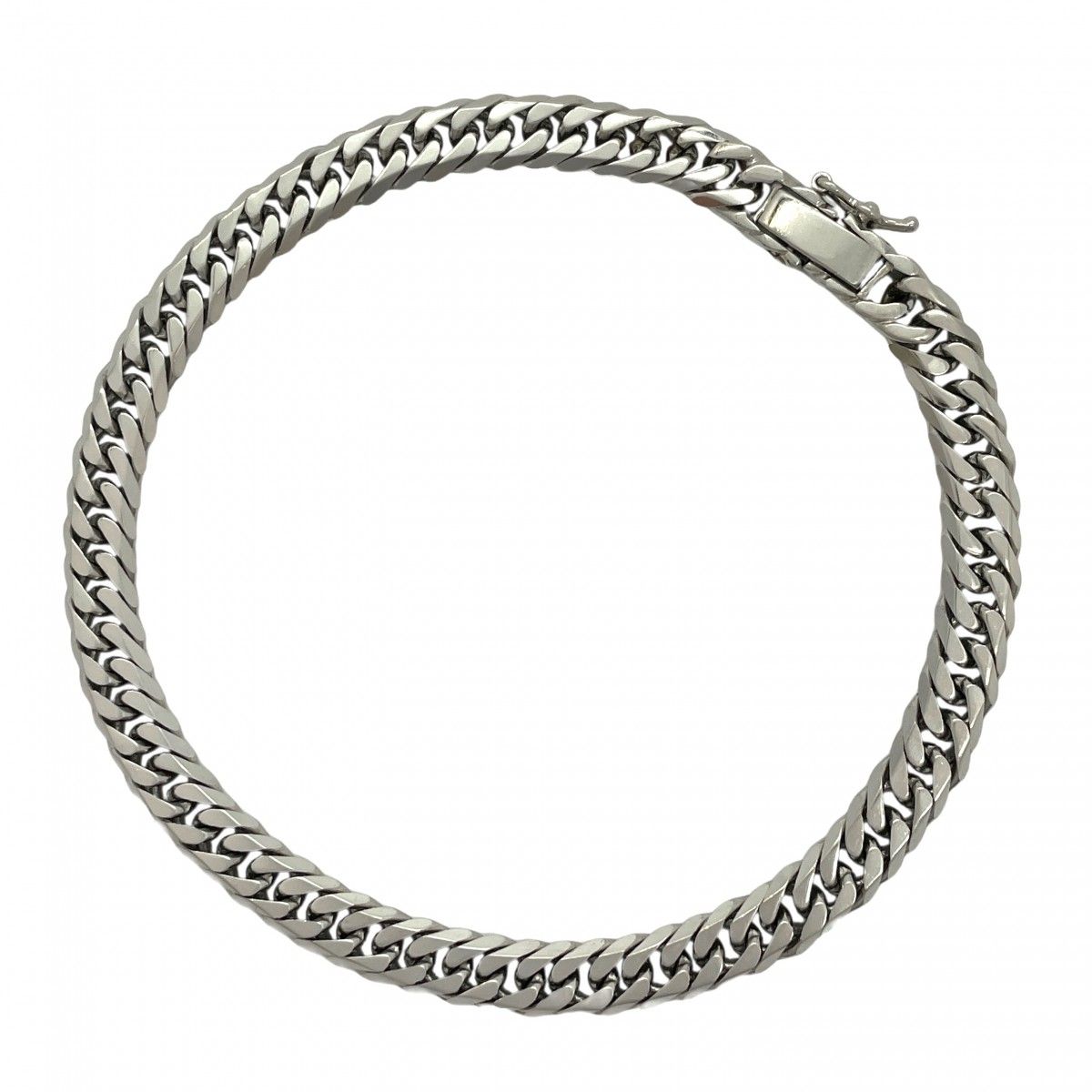 5khd299】喜平 ブレスレット Pt850 プラチナ 6面 ダブル 20.4cm 20.7g  