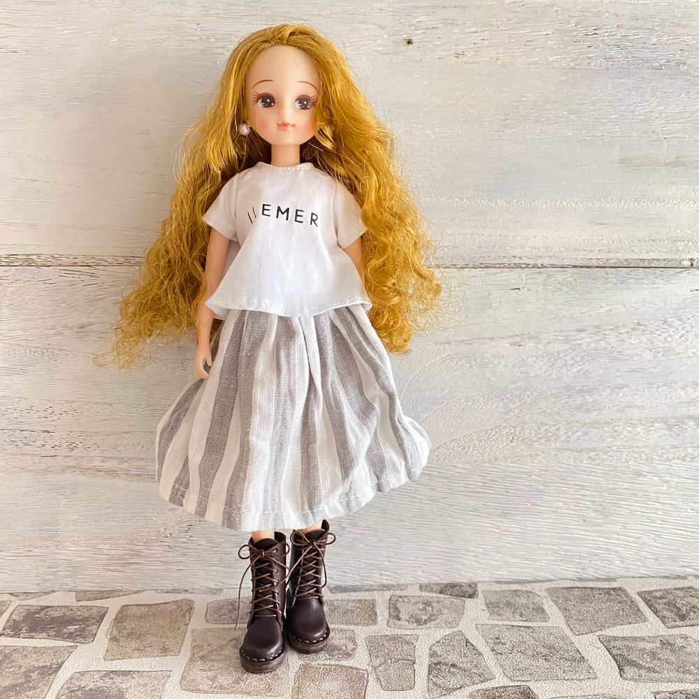 ネオブライス&ピュアニーモSリカちゃん シンプルレースアップブーツ