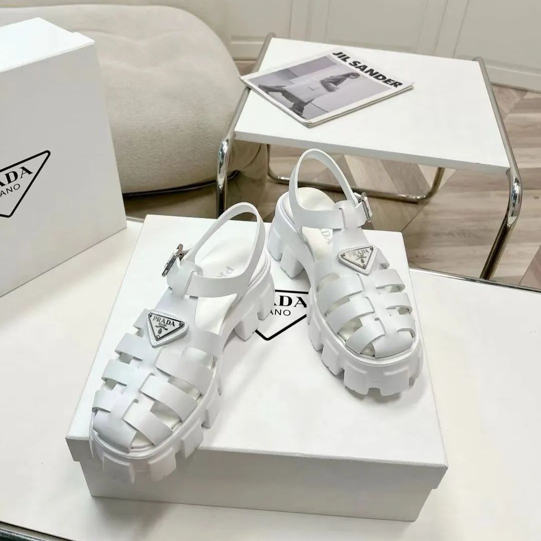 大人気！プラダ/PRADA フォームラバー サンダル 厚底 フィッシャーマン 