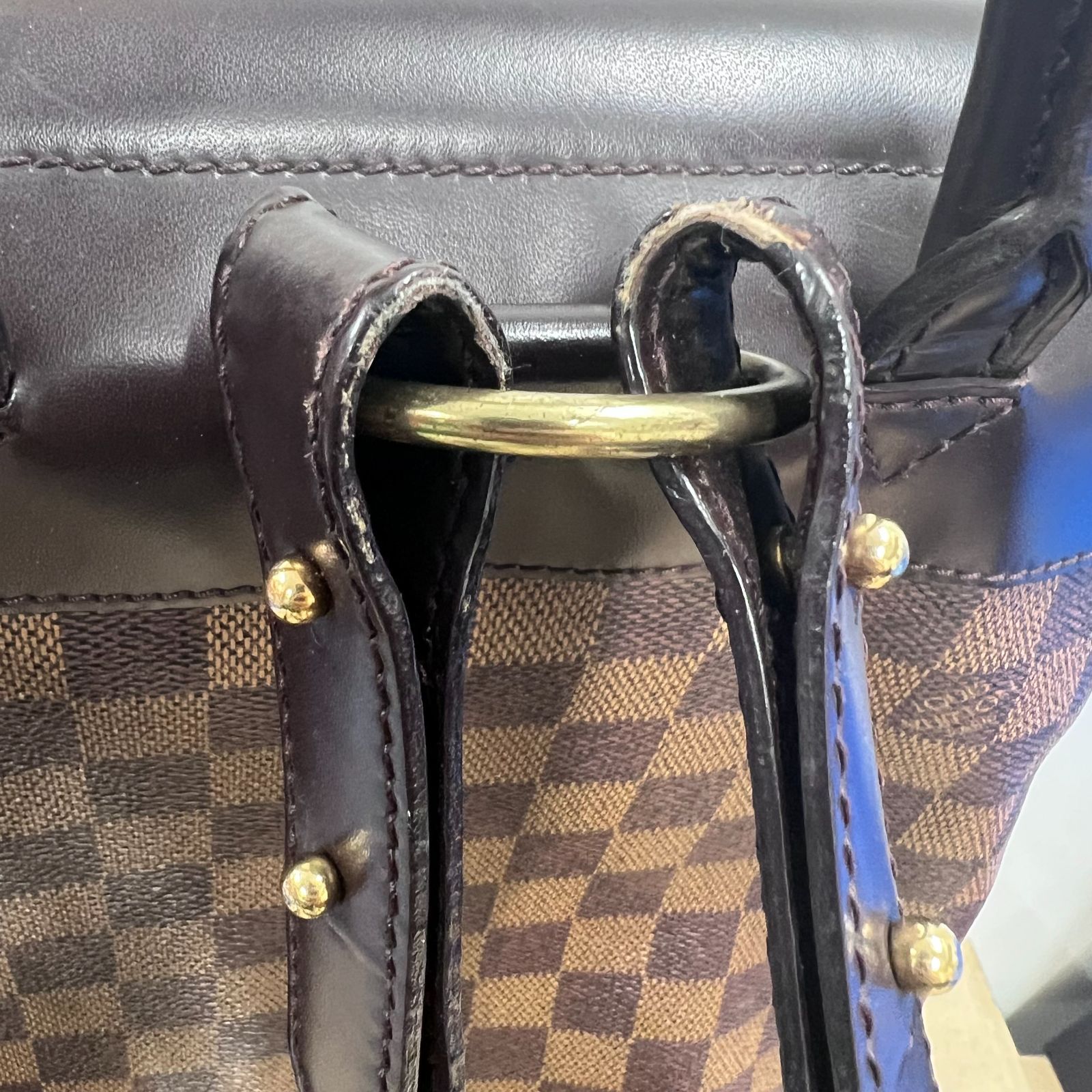 LOUIS VUITTON】【良品】ソーホー ダミエ エベヌ N51132 ブラウン PVC 