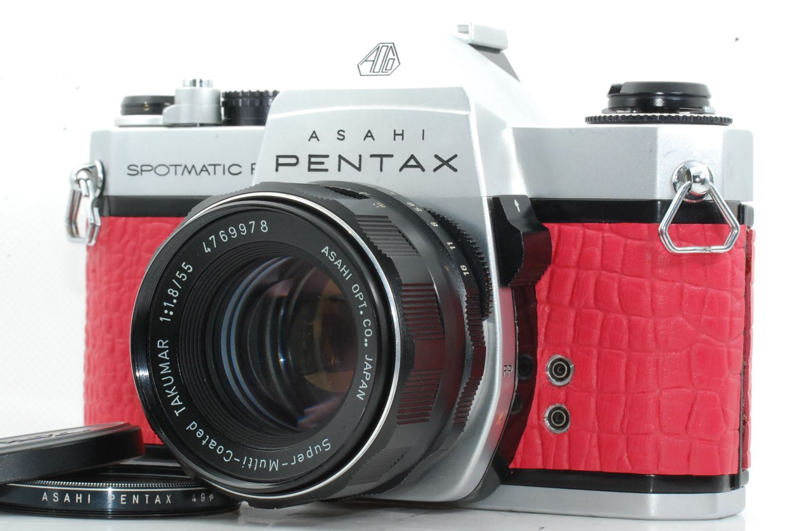 貼り革交換済】PENTAX SPF + レンズ２本、純正ケース、ストラップ付-