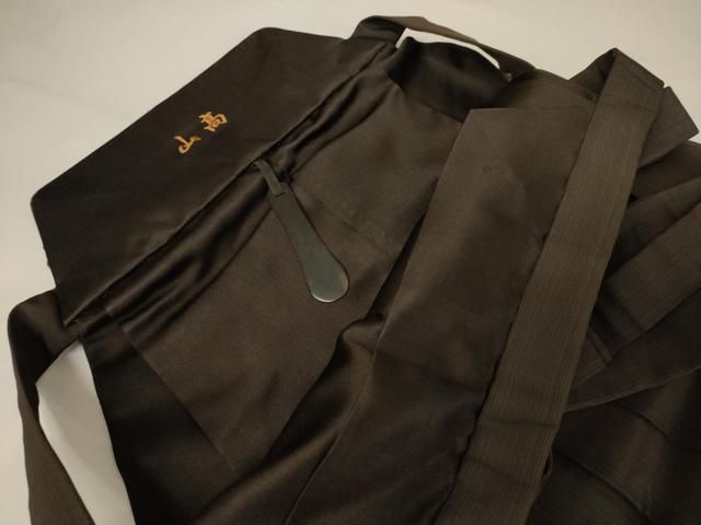 平和屋着物□極上 男性 馬乗り袴 色無地 赤褐色 逸品 DZAB1537kh5