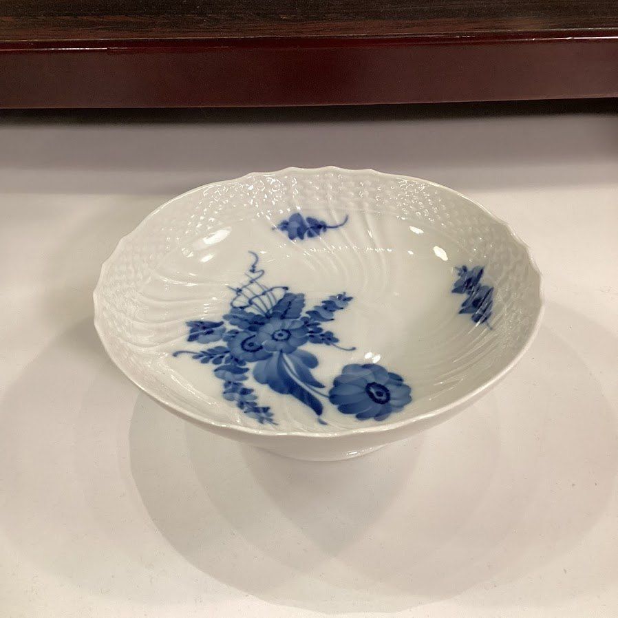 Vintage Royal Copenhagen Blue Flower Curves Stand Dish