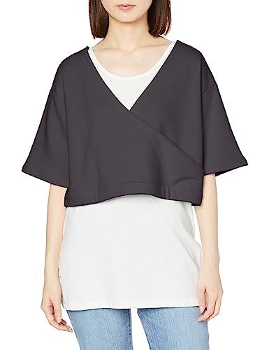 リー 公式 レイヤードショートスウェット レディース LT7138-176 CHARCOAL M