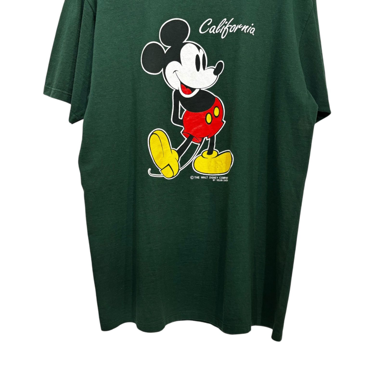 90s Velva Sheen Mickey Mouse Print T-Shirt Made in USA 【L