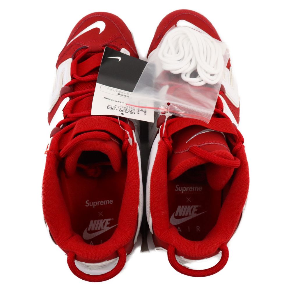 NIKE (ナイキ) 17SS×SUPREME AIR MORE UPTEMPO シュプリーム エアモアアップテンポ モアテン ハイカットスニーカー  レッド US10/28cm 902290-600 - メルカリ