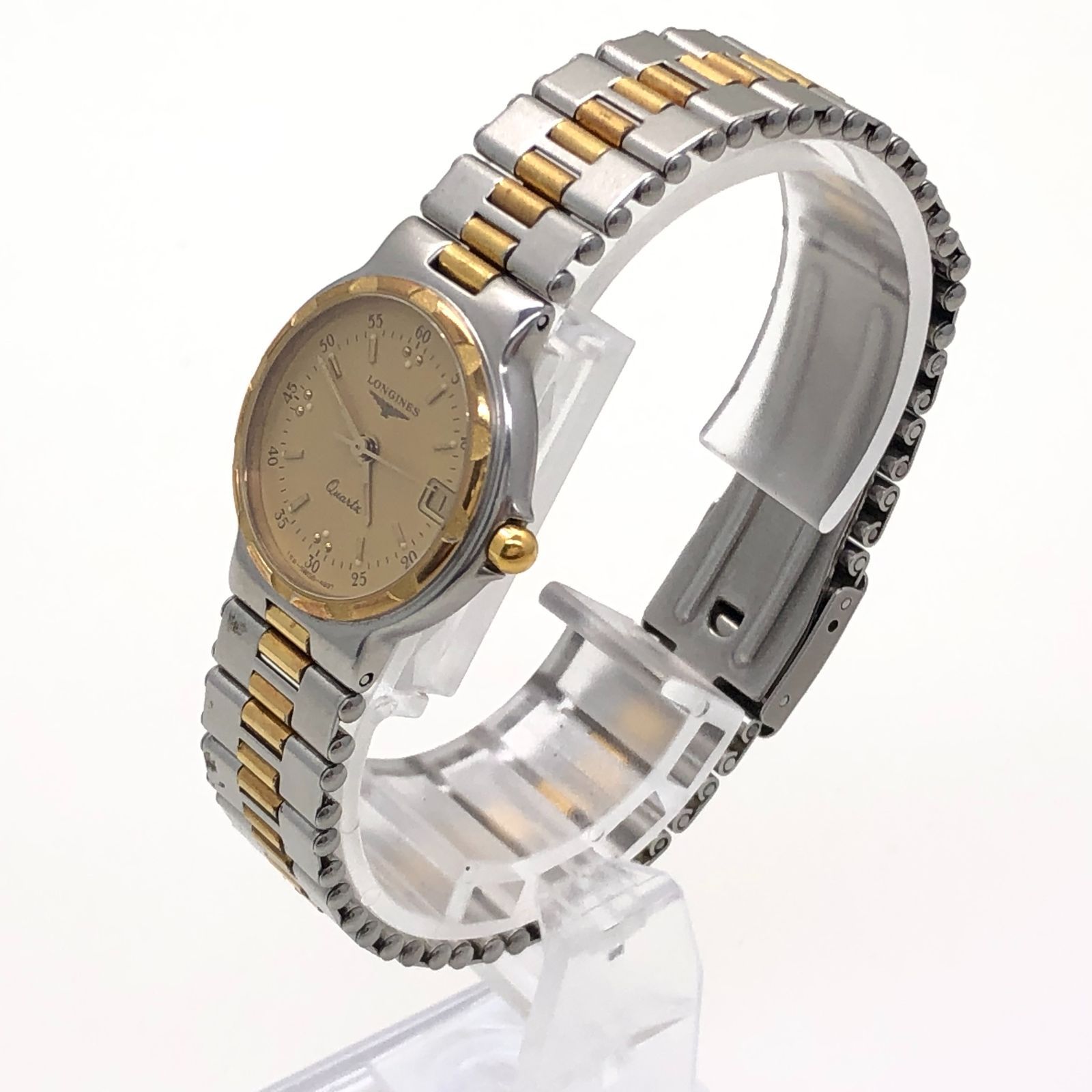 稼働品】LONGINES Conquest レディース腕時計ゴールドカラー