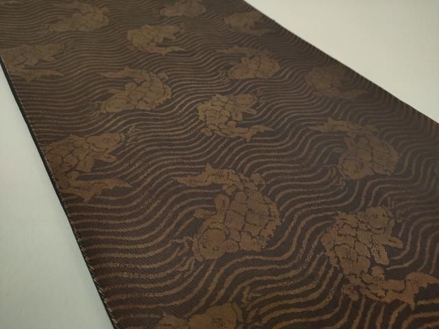 平和屋着物●六通柄袋帯　国綾　荒磯　金銀糸　正絹　逸品　DABE5056ps 平和屋着物○六通柄 本袋帯 名物裂 荒磯 金糸 正絹 逸品 DAAS3632ps