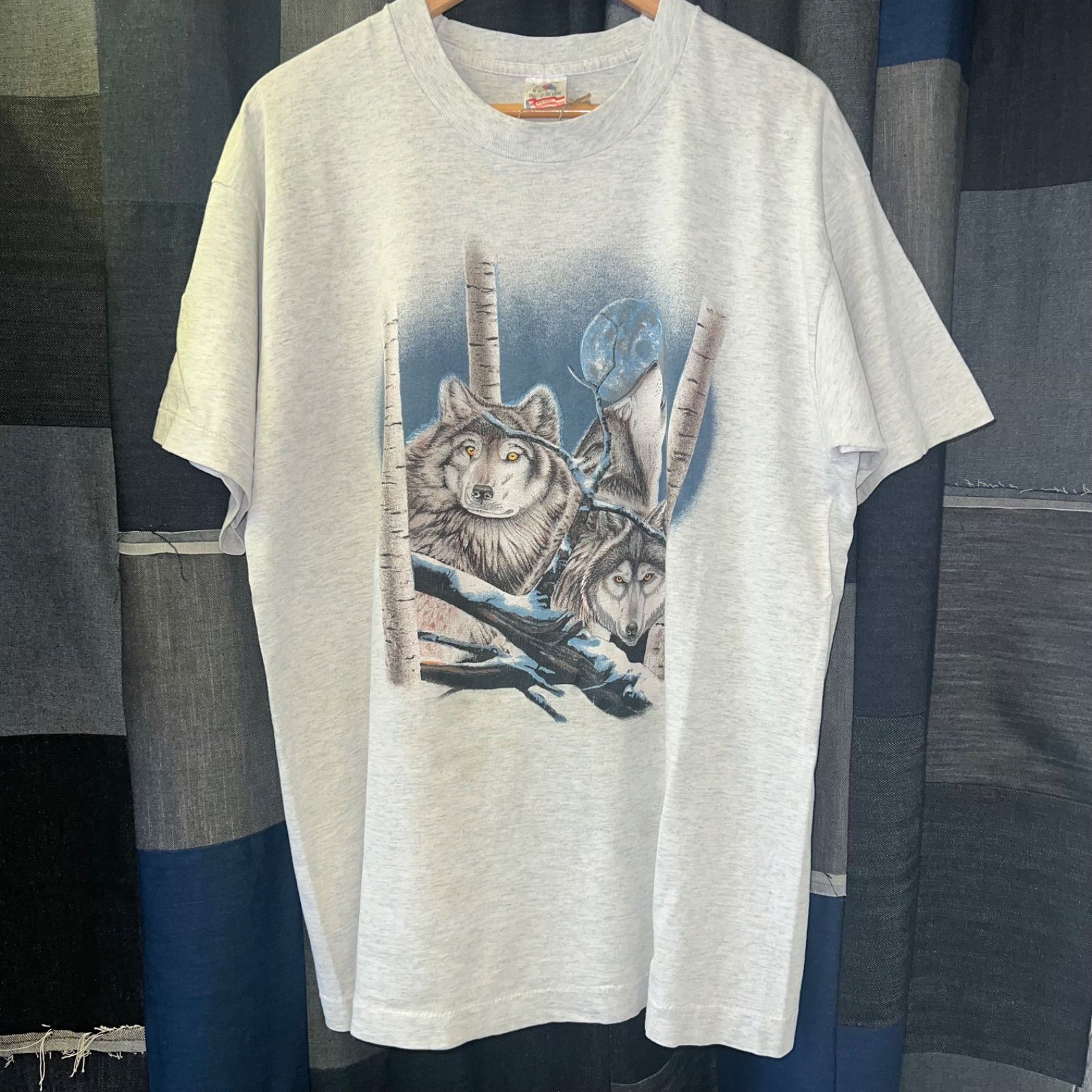 vintage / 1994年 USA製 / FRUIT OF THE LOOM / オオカミ  Tシャツ  / アニマルTシャツ /シングルステッチ