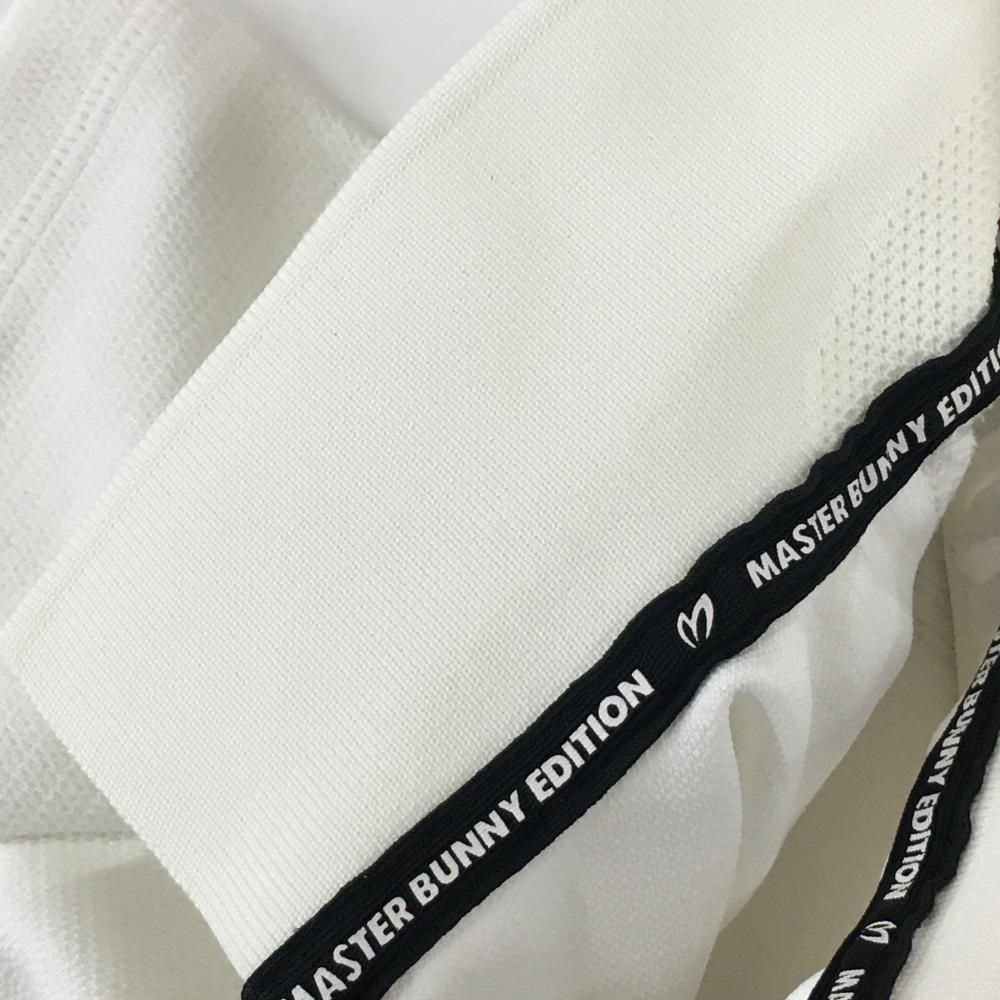 超美品】マスターバニー 半袖ポロシャツ 白 ボーダー地模様